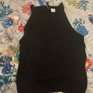 Divided black tank top